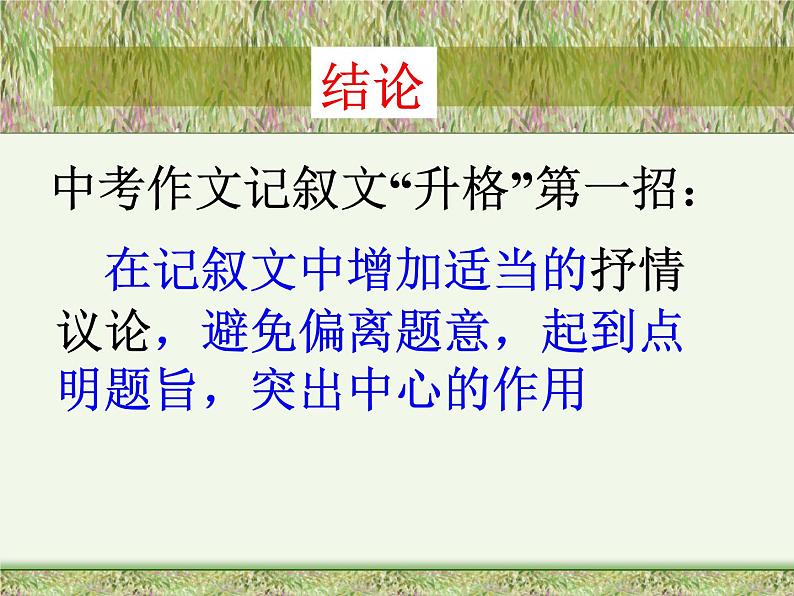中考语文作文复习--抒情议论课件07