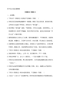 2022年语文中考名著阅读复习之《西游记》精练3（含答案）