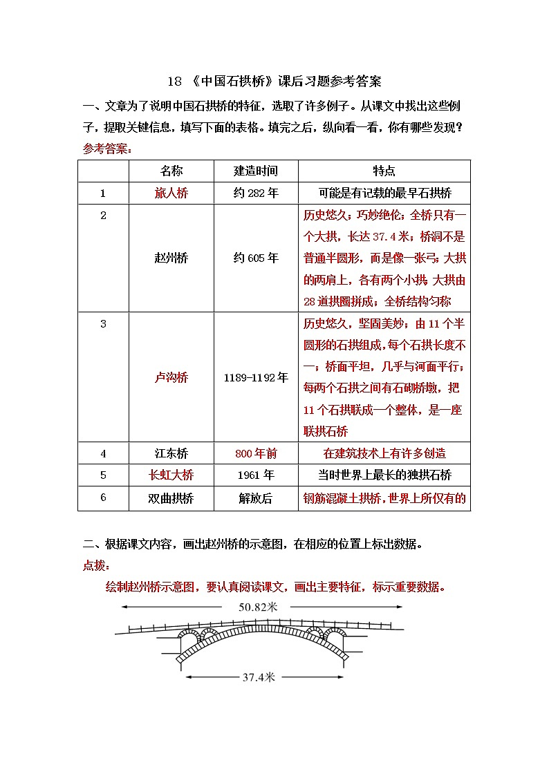 人教部编版 (五四制)语文八年级上册 第五单元  18 中国石拱桥【课件+教案+音视频素材】01