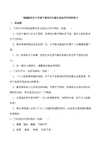 初中语文人教部编版八年级下册18 在长江源头各拉丹冬课时作业