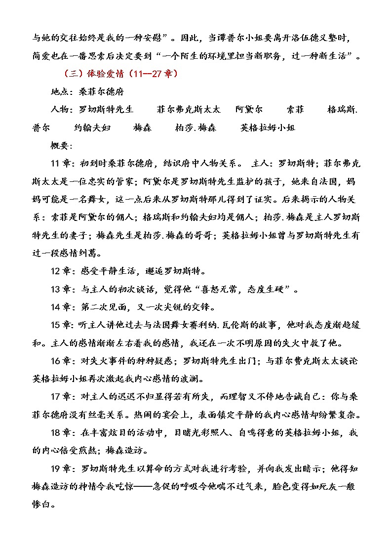 《简爱》备考知识点整理第3页