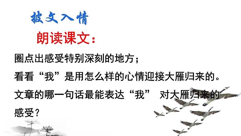 第7课《大雁归来》课件（共20张PPT）2021—2022学年部编版语文八年级下册第5页