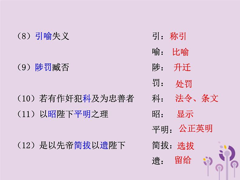 中考语文二轮复习文言文阅读《出师表》课件（含答案）第6页