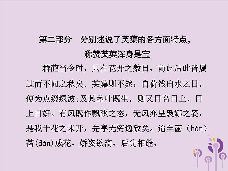 中考语文二轮复习文言文阅读《芙蕖》课件（含答案）第5页