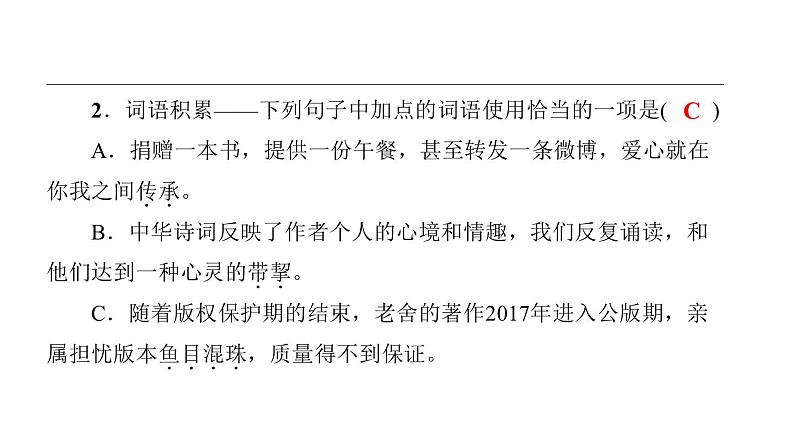 中考语文二轮专题复习训练02《词语积累》课件（含答案）第4页