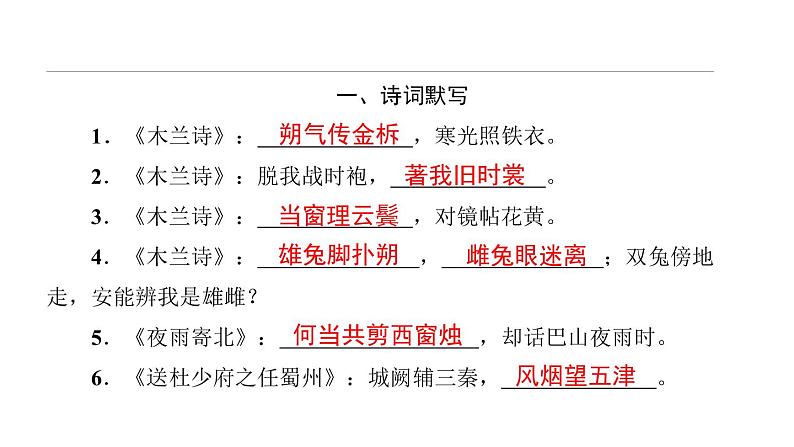 中考语文二轮专题复习训练07《句子积累》课件（含答案）第2页
