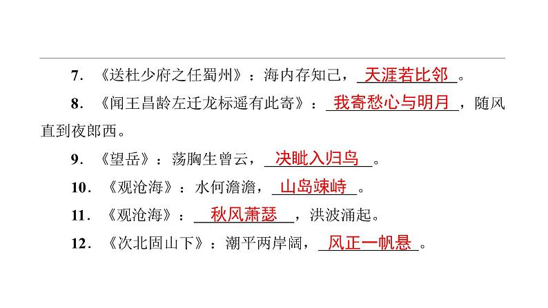 中考语文二轮专题复习训练07《句子积累》课件（含答案）第3页
