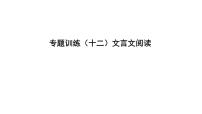 中考语文二轮专题复习训练12《文言文阅读》课件（含答案）