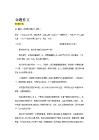 2021年全国中考语文真题分类——18.作文【专项复习强化】