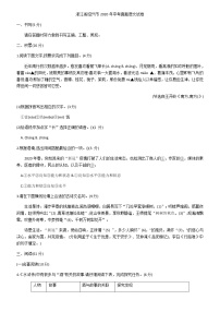 2020年浙江省绍兴市中考语文试题