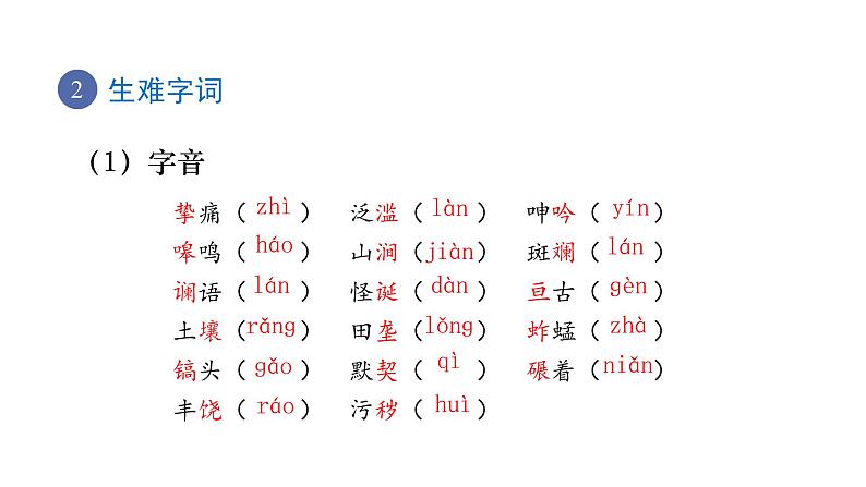 人教版七年级语文下册 第二单元 8 土地的誓言 课件06