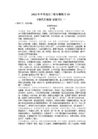 2022年中考语文二轮专题练习18《现代文阅读-记叙文》一(含答案)