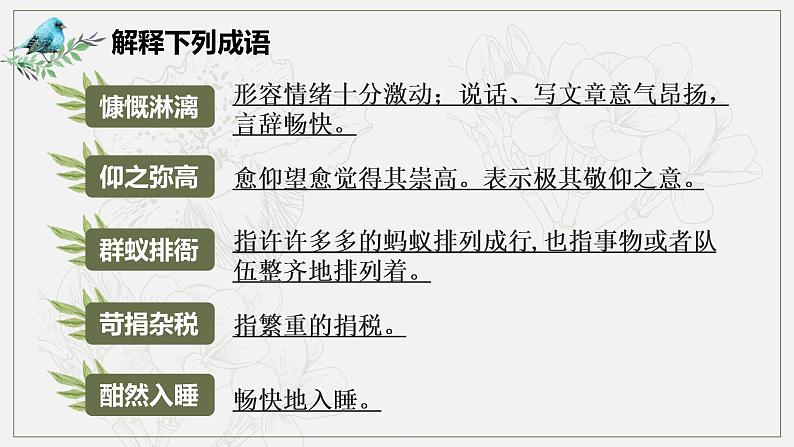 【专项复习】部编版七年级下册语文课件成语理解与运用08