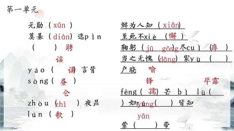 【专项复习】部编版七年级下册语文课件字音字形第2页