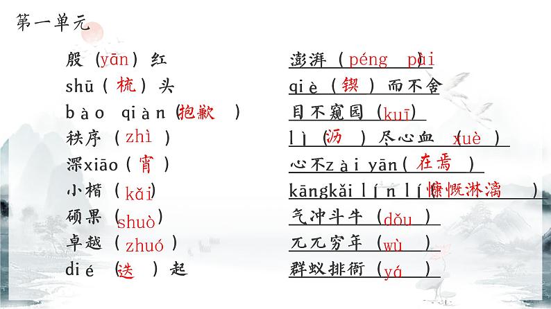 【专项复习】部编版七年级下册语文课件字音字形第3页