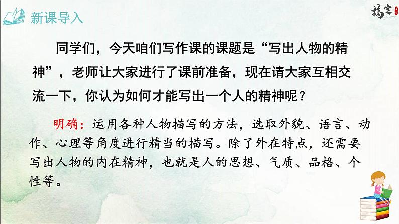 写作 写出人物的精神课件PPT03