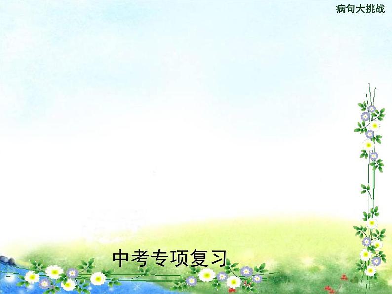 中考专项复习 病句修改 课件（25张幻灯片）第1页