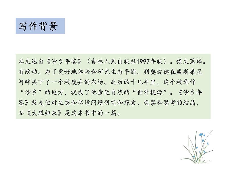 部编版八年级语文下册----7 大雁归来（教学课件）第6页