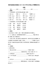 陕西省渭南市韩城市2021-2022学年九年级上学期期末语文试题（word版含答案）