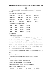 河南省周口市川汇区2021-2022学年八年级上学期期末语文试题（word版含答案）