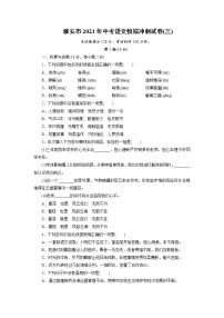 2021年四川省雅安市中考语文模拟冲刺试卷(三)