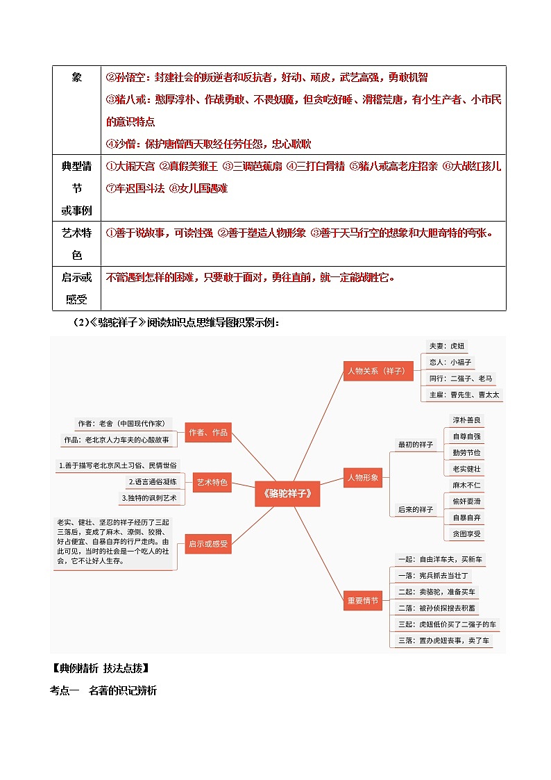 专题08 名著阅读（解析版）-2021年中考语文专项复习精讲精练02
