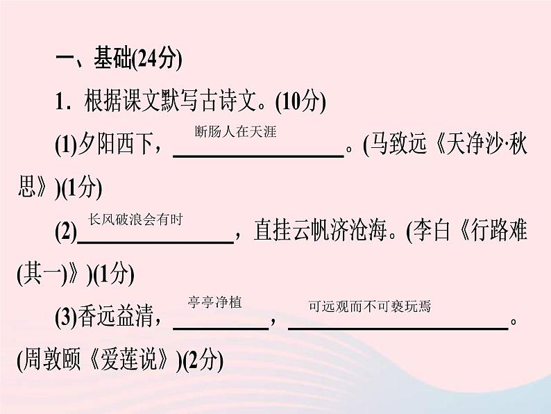 中考语文二轮复习高分突破满分特训2课件（含答案）02