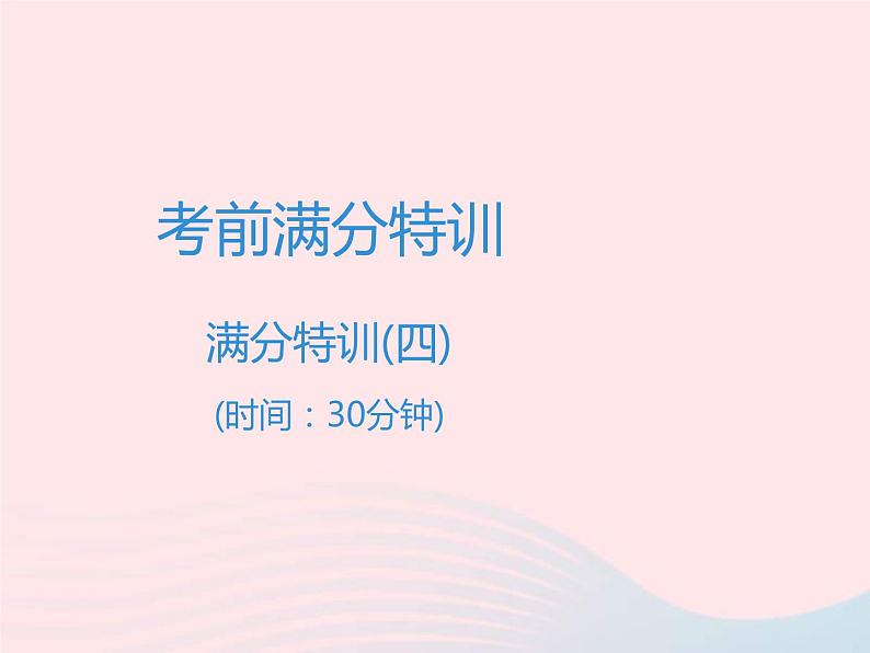 中考语文二轮复习高分突破满分特训4课件（含答案）01