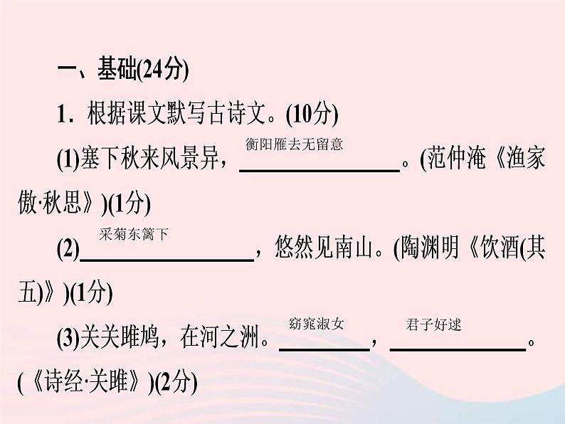 中考语文二轮复习高分突破满分特训10课件（含答案）第2页
