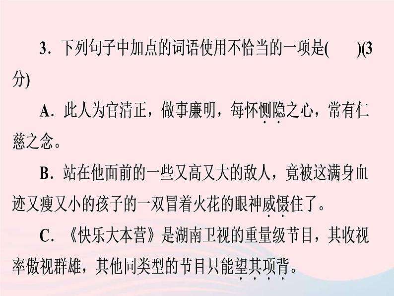中考语文二轮复习高分突破满分特训10课件（含答案）第6页