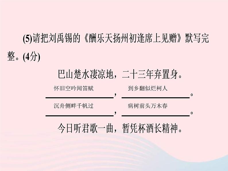 中考语文二轮复习高分突破满分特训14课件（含答案）第4页