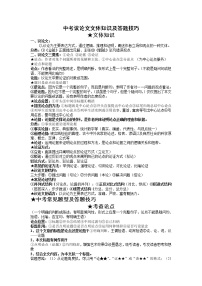 中考议论文文体知识及答题技巧教案