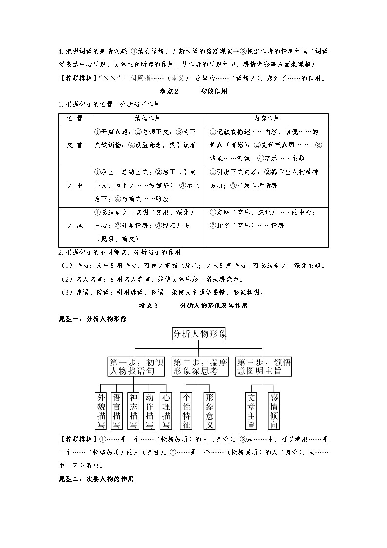 2022年中考复习：记叙文阅读常考题型解题方法教案第2页