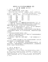 2022年湖北省武汉市中考语文模拟卷（四）（word版含答案）