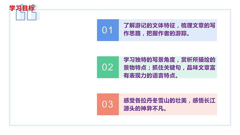 部编版八年级语文下册----18 在长江源头各拉丹冬 课件第3页