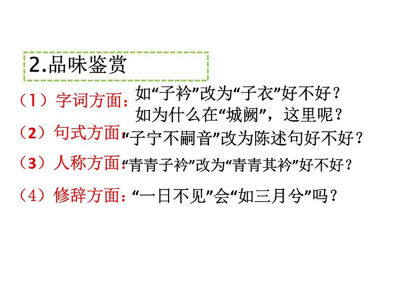 部编版八年级语文下册优质课件----《子衿》1第6页