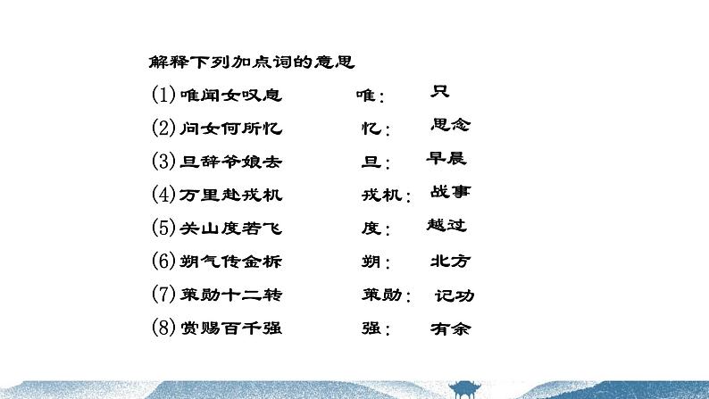 人教部编版七年级下册《木兰诗》同课异构教学课件04