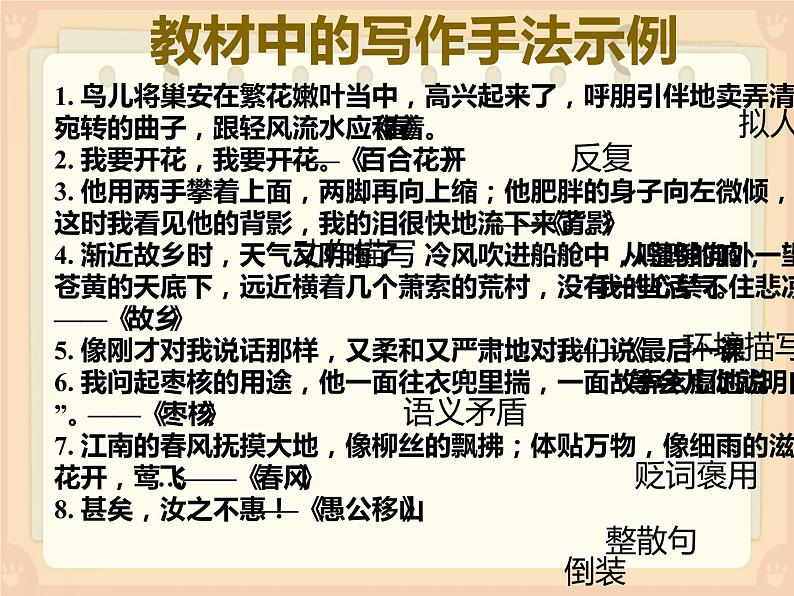 中考记叙文复习之语句的赏析课件第4页