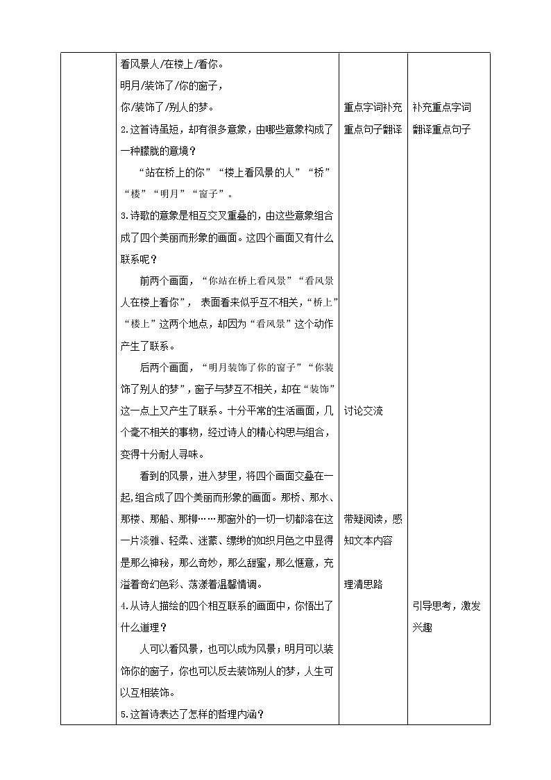 教案  短诗五首：断章第2页