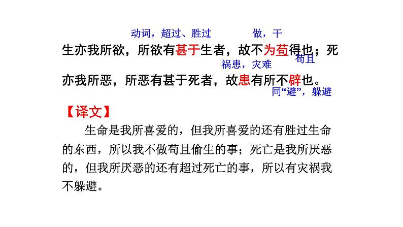 第9课《鱼我所欲也》-2021-2022学年部编版语文九年级下册课件PPT第5页