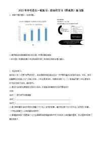 2022年中考语文一轮复习：综合性学习（图表类）练习题