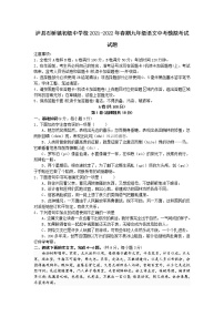 2022年四川省泸县石桥镇初级中学校中考模拟考试语文试题(word版无答案)