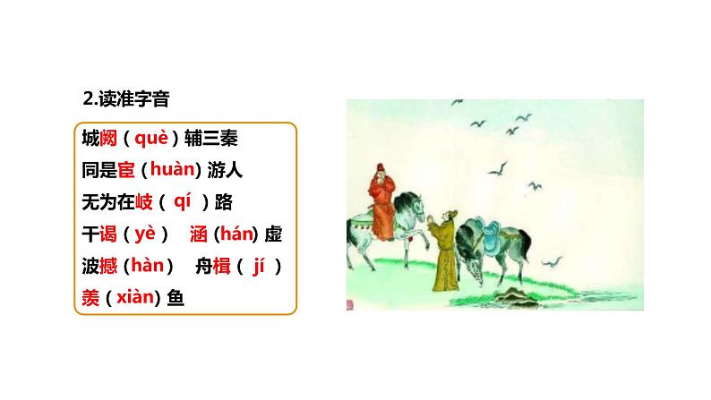 部编版八年级语文下册----《送杜少府之任蜀州》《望洞庭湖赠张丞相》复习课课件第5页