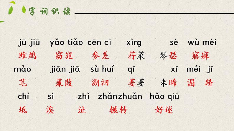 部编版八年级语文下册----12 《诗经》二首 -关雎  课件第6页