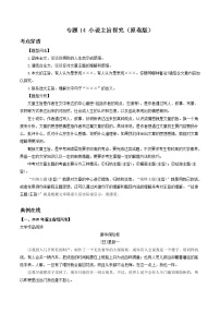 专题14 小说主旨探究-2022年中考语文考前抓大分技法之小说阅读