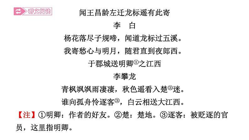 古诗文阅读：同类诗歌比较阅读  课件    2022年中考语文二轮复习第4页