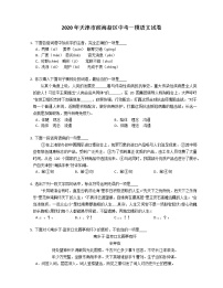 2020年天津市滨海新区中考一模语文试卷