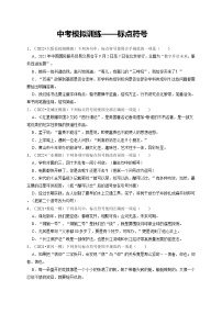 2022年中考语文二轮专题复习：标点符号