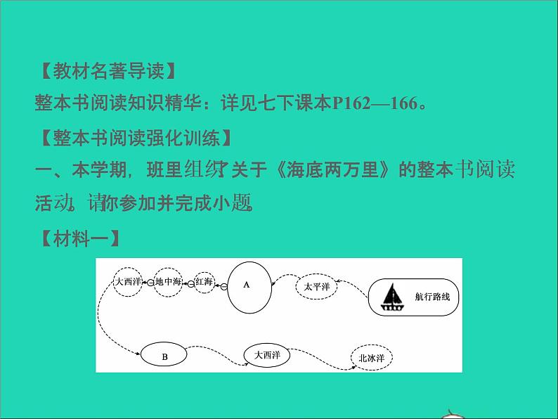 2022春七年级语文下册第六单元名著导读海底两万里快速阅读习题课件新人教版第3页