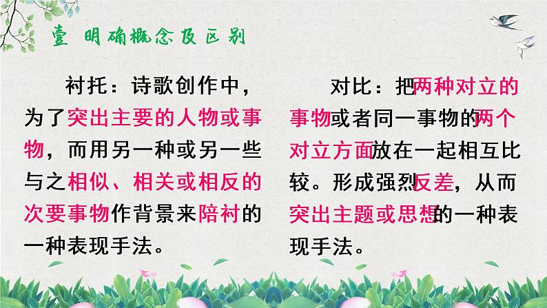 2022年中考语文古诗专题复习-诗歌表现手法对比和衬托课件（共21页）第5页